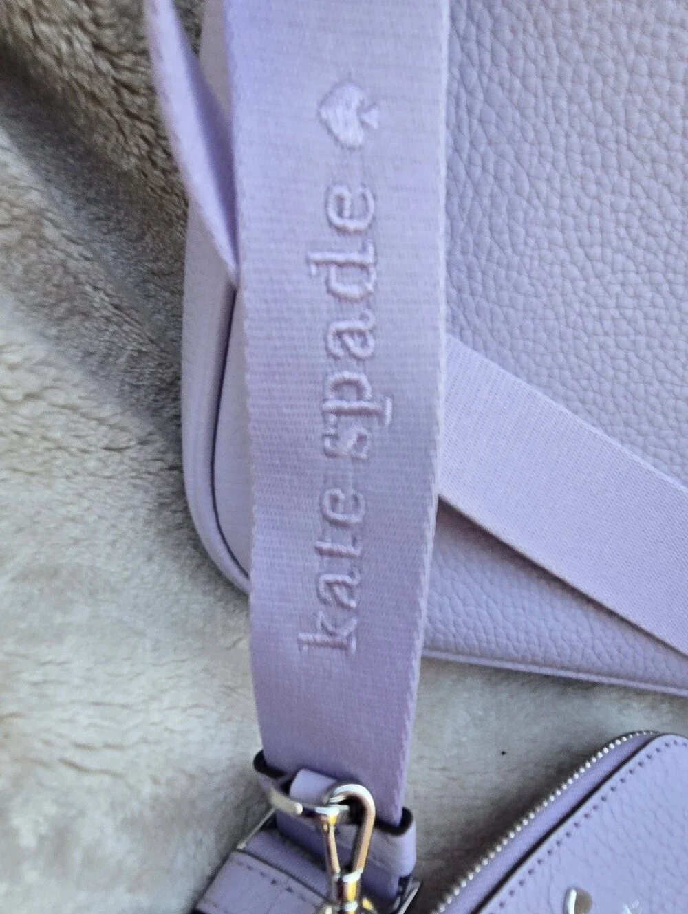 *NOT FOR SALE* NWOT Kate Spade ♤ Frozen Lilac Leather Crossbody & Pouch ♤♤♤ - Picture 5 of 11